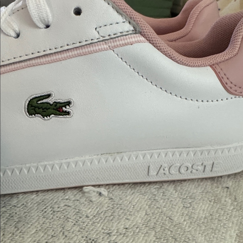 NET, Lacoste adorable pink/white tennis shoes. - Picture 4 of 8